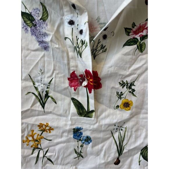 NWOT TUCKERNUCK Fresh Buds Botanical Floral Willow Collared Blouse, Med $168 B14 - Picture 7 of 8